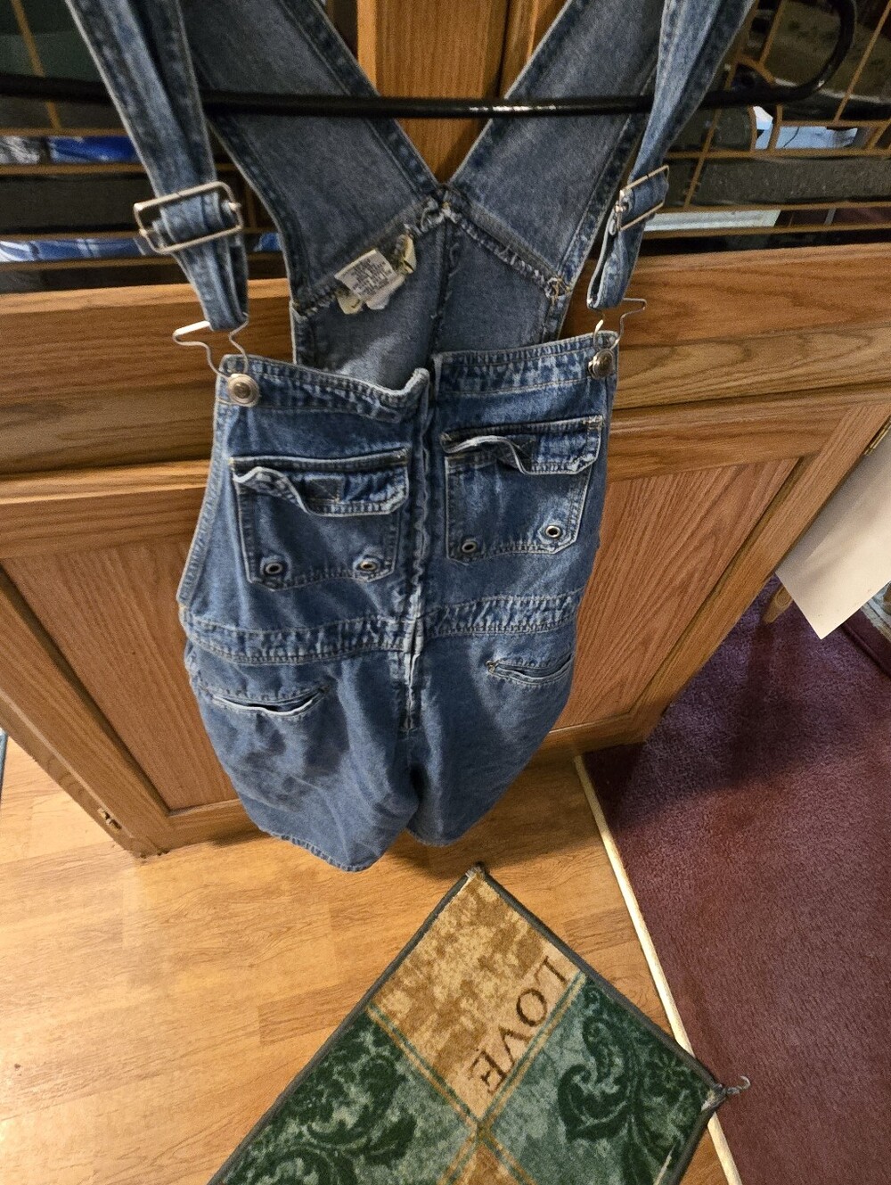 Denim Overalls Jeans - Blue Women's Adjustable Straps
